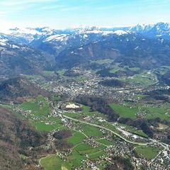 Flugwegposition um 13:23:49: Aufgenommen in der Nähe von Bad Ischl, Österreich in 1568 Meter